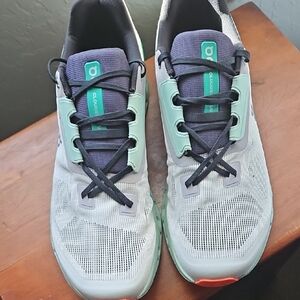 On Running Gray and Mint Athletic Shoes